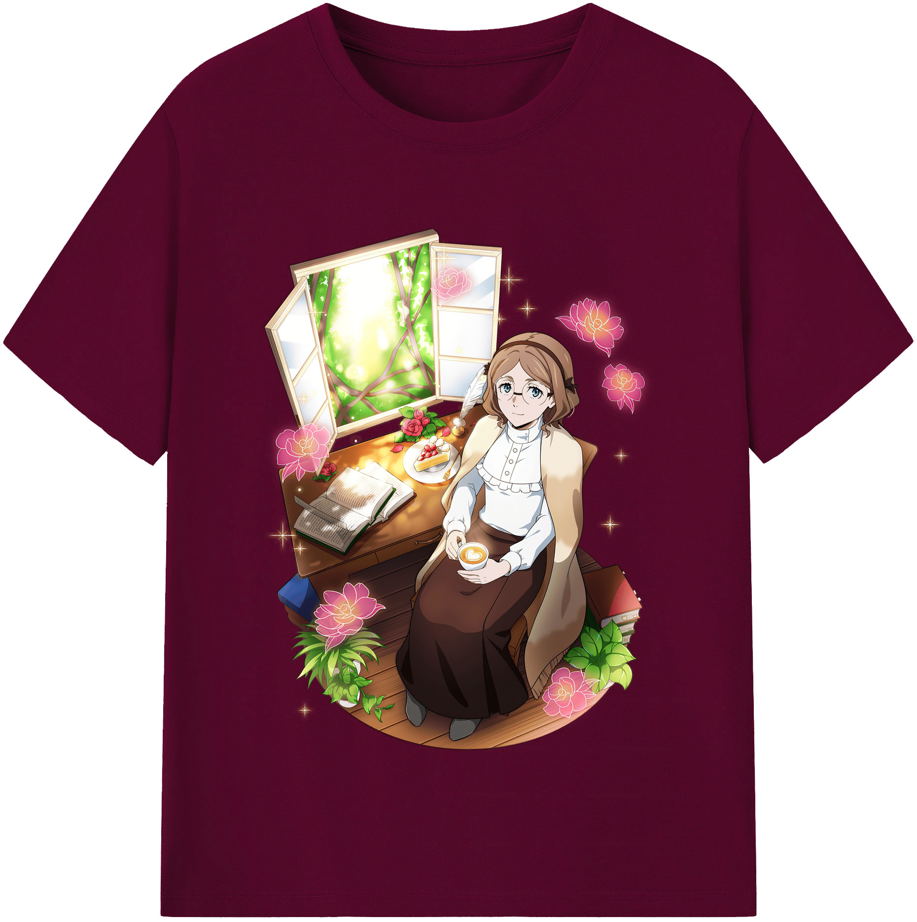 （画像用） 文豪ストレイドッグス Bungo Stray Dogs レディースカジュアルプリントTシャツ（綿100％）